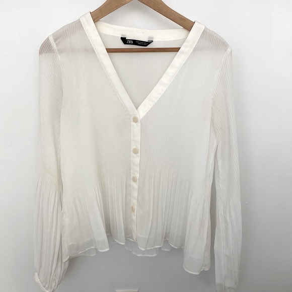 Zara Tops - Zara white blouse - Size M